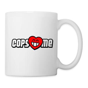Cops love me (Farben änderbar) - Tasse - Weiß - Rechts