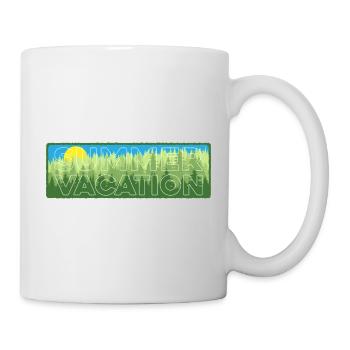 Summer Vacation Hiking Outline - Mug - white - Right