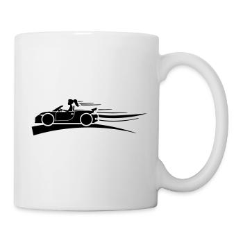 Voiture Femme Gaz Voiture de Sport - Mug blanc - blanc - Droite