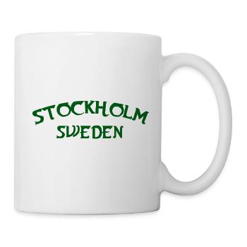Stockholm Green Retro Text - Mug - white - Right