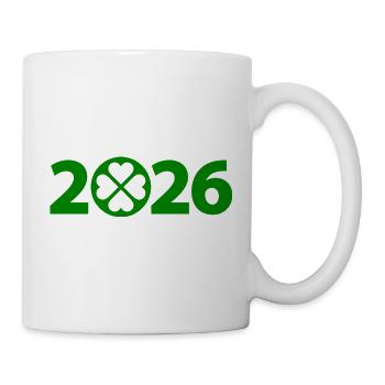 Patricks Tag 2026, Klee,  St. Patricks Day Party - Tasse - Weiß - Rechts