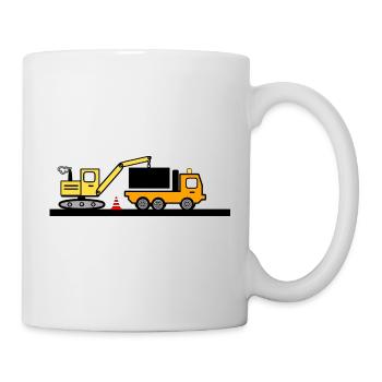 Bagger - Tasse - Weiß - Rechts
