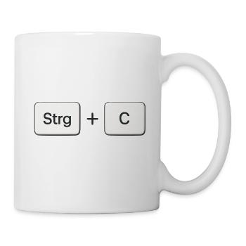 Tastenkombiination Kopieren Strg + C - Tasse - Weiß - Rechts