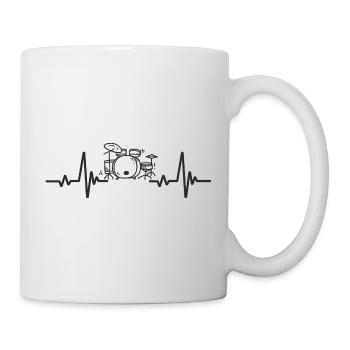 Drums Rhythm Music Instrument Drummer Heart - Mug - white - Right