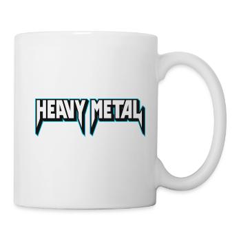 Heavy Metal Neon Umriss 3D-Logo - Tasse - Weiß - Rechts