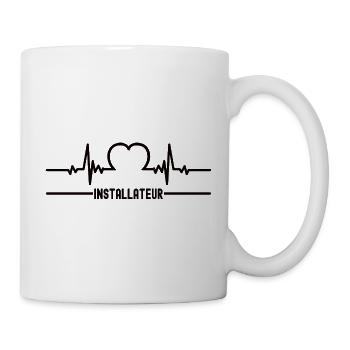 Heartbeat Plumber Heart Craftsman Plumbing - Mug - white - Right