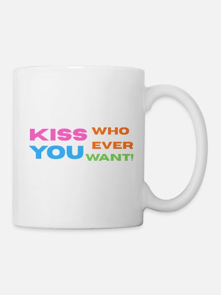 Fierté / CSD / LGBTQ+ Design « Kiss » - Mug blanc - blanc