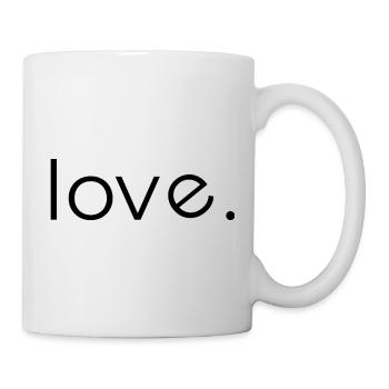 Minimal noir – T-shirt Clean Statement - Love - Mug blanc - blanc - Droite