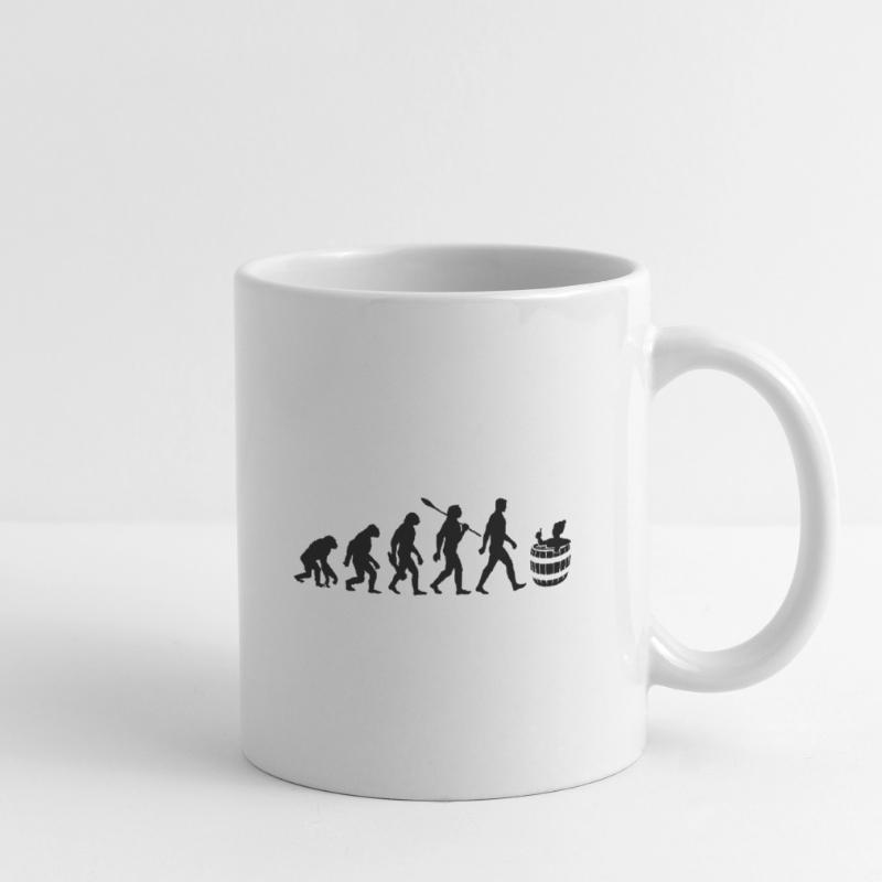 Évolution - Bain de glace - Bain d’hiver - Bain de glace Mug blanc
