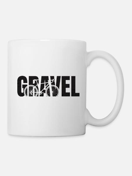 Gravel Typography - Tasse - Weiß