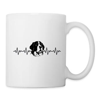 St. Bernard ECG Heartbeat - Mug - white - Right