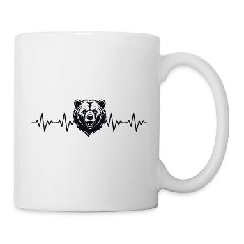 Bear ECG Heartbeat - Mug - white - Right