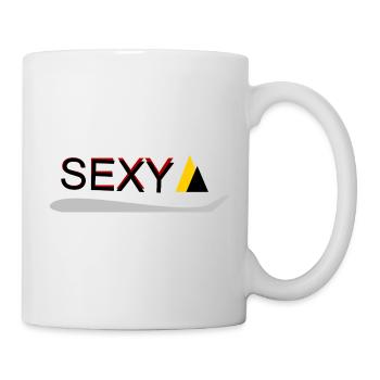 Sexy Typo Yellow Accent - Mug - white - Right