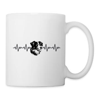Battement de cœur ECG Border Collie - Mug blanc - blanc - Droite