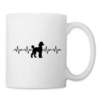 Poodle ECG Heartbeat - Mug - white - Right