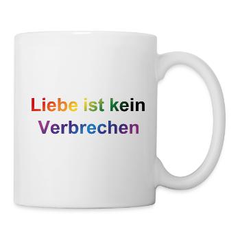 Love Is Not a Crime – Rainbow Statement - Mug - white - Right