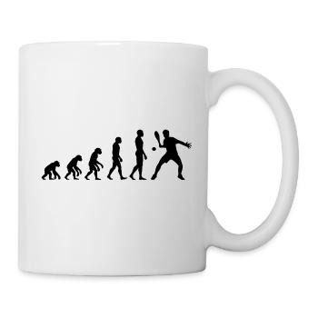 Padel Evolution, From Monkey to Padel Ace - Mug - white - Right