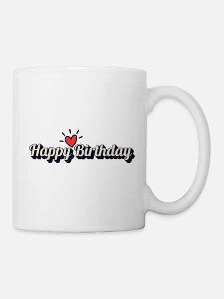 Happy Birthday - Tasse - Weiß
