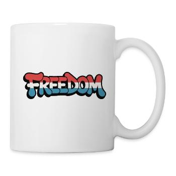 Freedom Typography Statement Design - Mug - white - Right