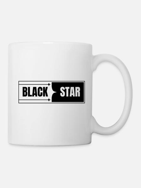 Conception en contraste d’étoile noire - Mug blanc - blanc