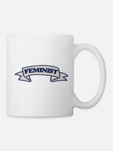 Feministischer Bannerstolz - Tasse - Weiß