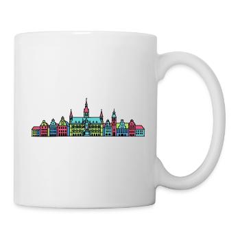 Décors de la silhouette de l’hôtel de ville de Brême - Mug blanc - blanc - Droite