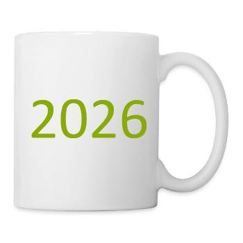 Conception de gabarit pour l’anniversaire vert 2026 - Mug blanc - blanc - Droite