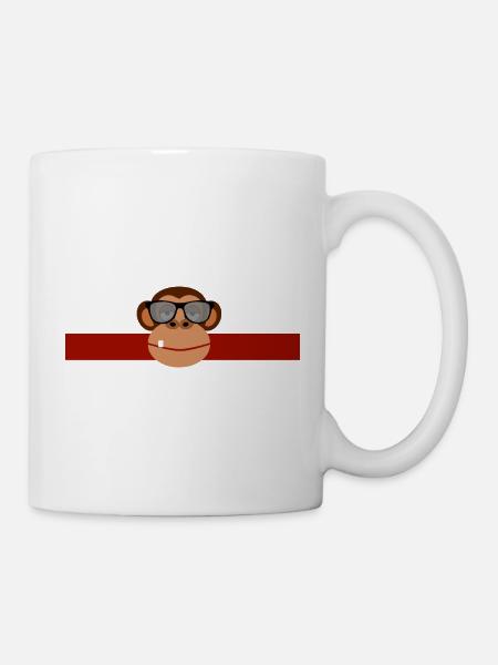 BRILL - AFFE - Tasse - Weiß