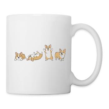 Corgi Parade Chiens Joyeux - Mug blanc - blanc - Droite