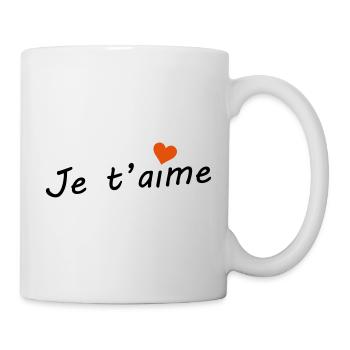 Je t'aime  - Mug blanc - blanc - Droite