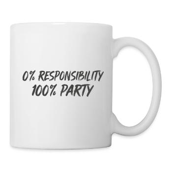 0% Responsibility 100% Party - Mug - white - Right