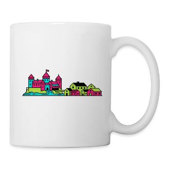 Orebro City Skyline Castle Modern Line Art - Mug - white - Right