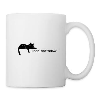 Nope. Not today. – Minimal Katze Statement - Tasse - Weiß - Rechts
