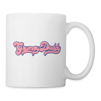 Grumpy Daddy Retro Script - Farbe "Bubble Gum" - Tasse - Weiß - Rechts