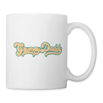 Grumpy Daddy Retro Script - Farbe "Groovy Baby" - Tasse - Weiß - Rechts