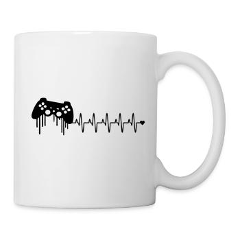 gaming kontroller herzschlag - Tasse - Weiß - Rechts