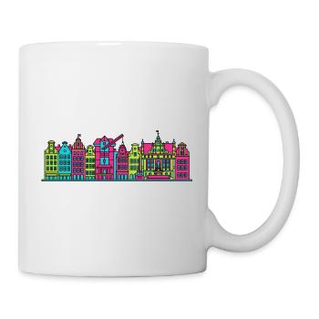 Gdaziger Stadtschirm Neptun-Brunnen-Kunst - Tasse - Weiß - Rechts