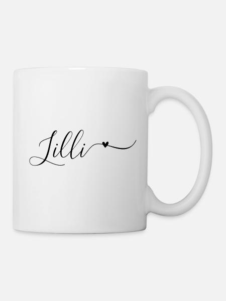 Lilli Name Vorname Dekorativ - Tasse - Weiß