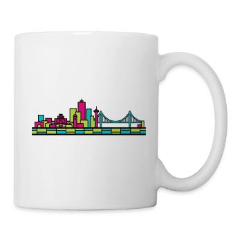 Halifax City Skyline Citadel Hill Moderne Kunst - Tasse - Weiß - Rechts