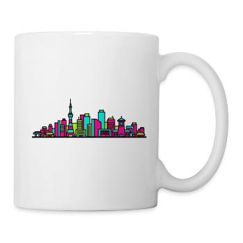 Sapporo City Skyline TV Tower Modern Line Art - Mug - white - Right