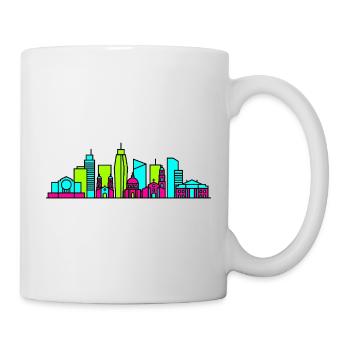 Manila City Skyline Rizal Monument Moderne Kunst - Tasse - Weiß - Rechts