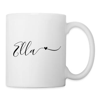 Prénom de famille Ella Décoratif - Mug blanc - blanc - Droite