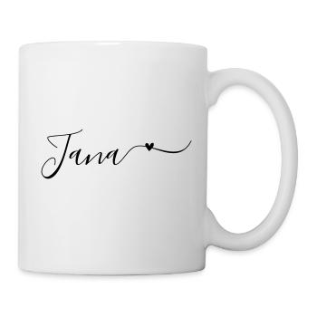 Prénom Jana Prénom décoratif - Mug blanc - blanc - Droite