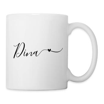 Prénom Dina Prénom décoratif - Mug blanc - blanc - Droite