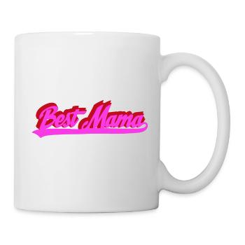 Beste Mama Retro Bold Typografie - Tasse - Weiß - Rechts