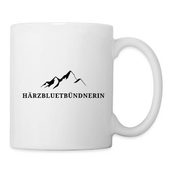 Härzbluetbündnerin Stolze Bündnerin Graubünden - Tasse - Weiß - Rechts