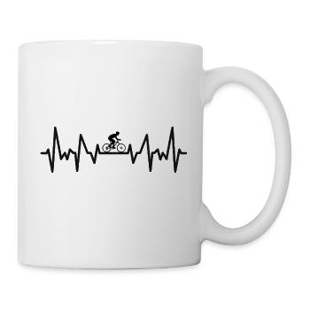 Le battement de cœur d’un vététiste - Mug blanc - blanc - Droite