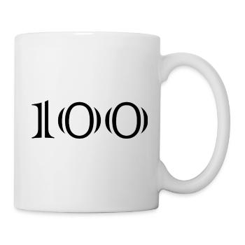 100. 100 JAHRE. 100-JÄHRIGES JUBILÄUM. GEBURTSTAG 100 - Tasse - Weiß - Rechts