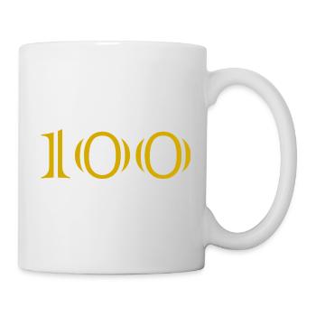 100. 100 ANS. 100e ANNIVERSAIRE. ANNIVERSAIRE 100 - Mug blanc - blanc - Droite