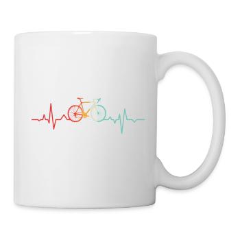 Bicycle Heartbeat vintage - Mug blanc - blanc - Droite